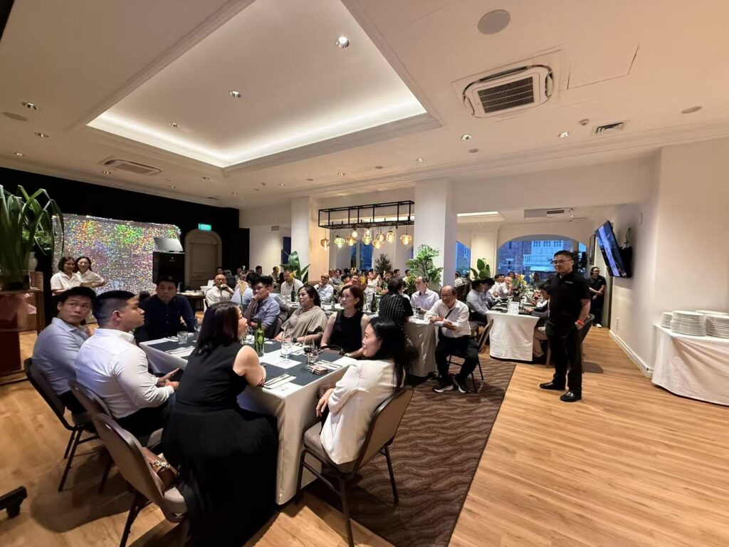 Guests seated at dinner tables during the Techwise 10th anniversary celebration